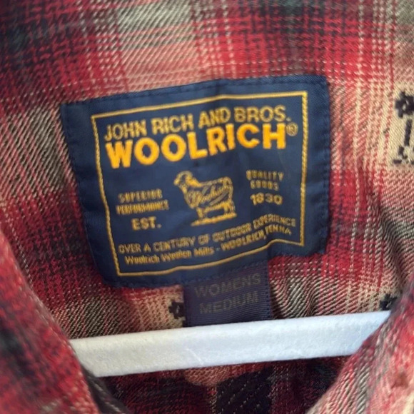 Woolrich women’s 100% cotton button down with sheep animals plaid, good quality - Picture 4 of 6